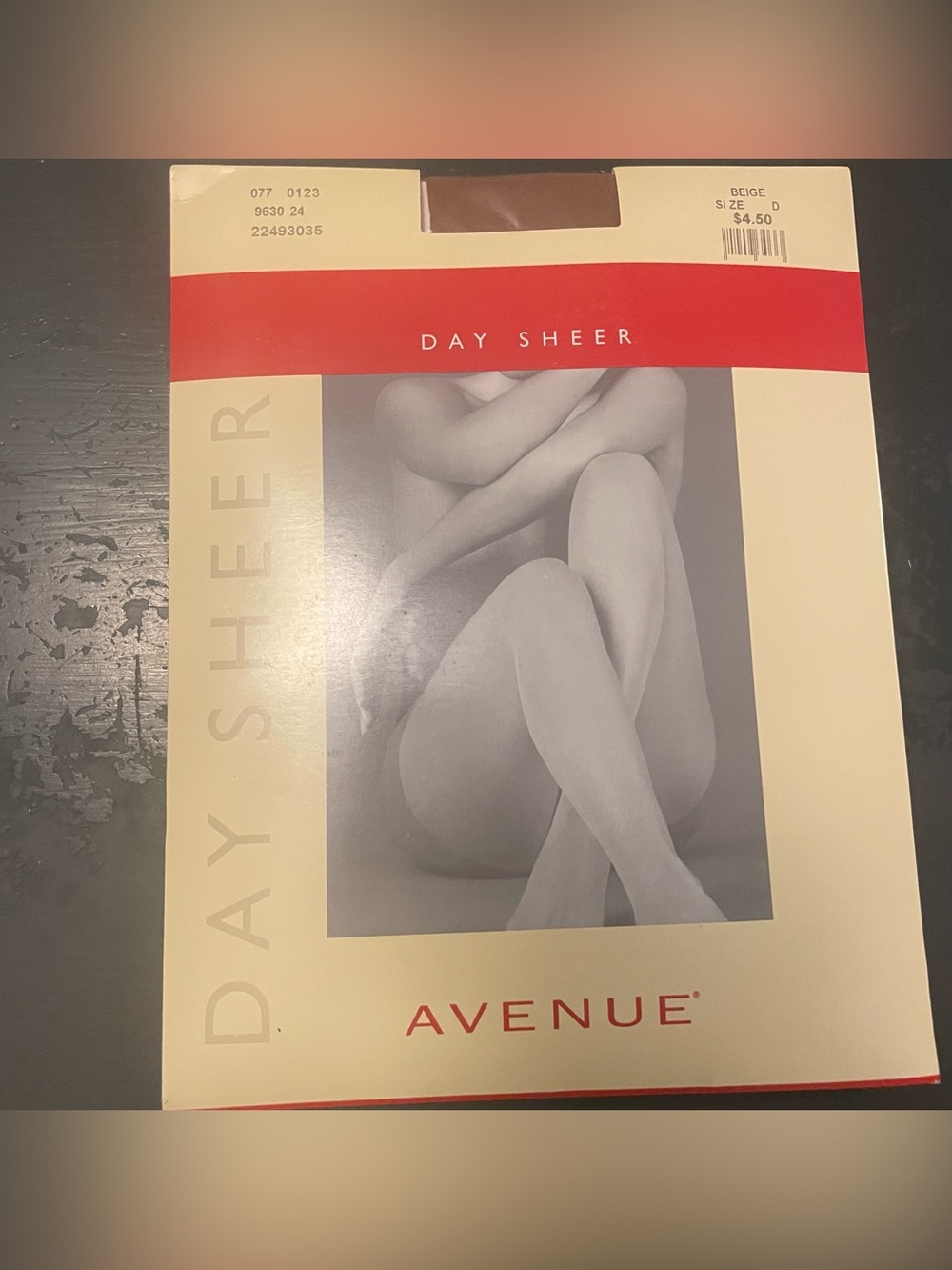 Vintage Avenue Day Sheer Pantyhose Beige Size D New
